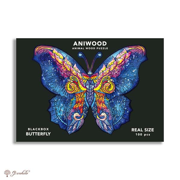 Aniwood Houten puzzel vlinder small