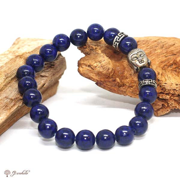 Lapis lazuli met boeddha - armband